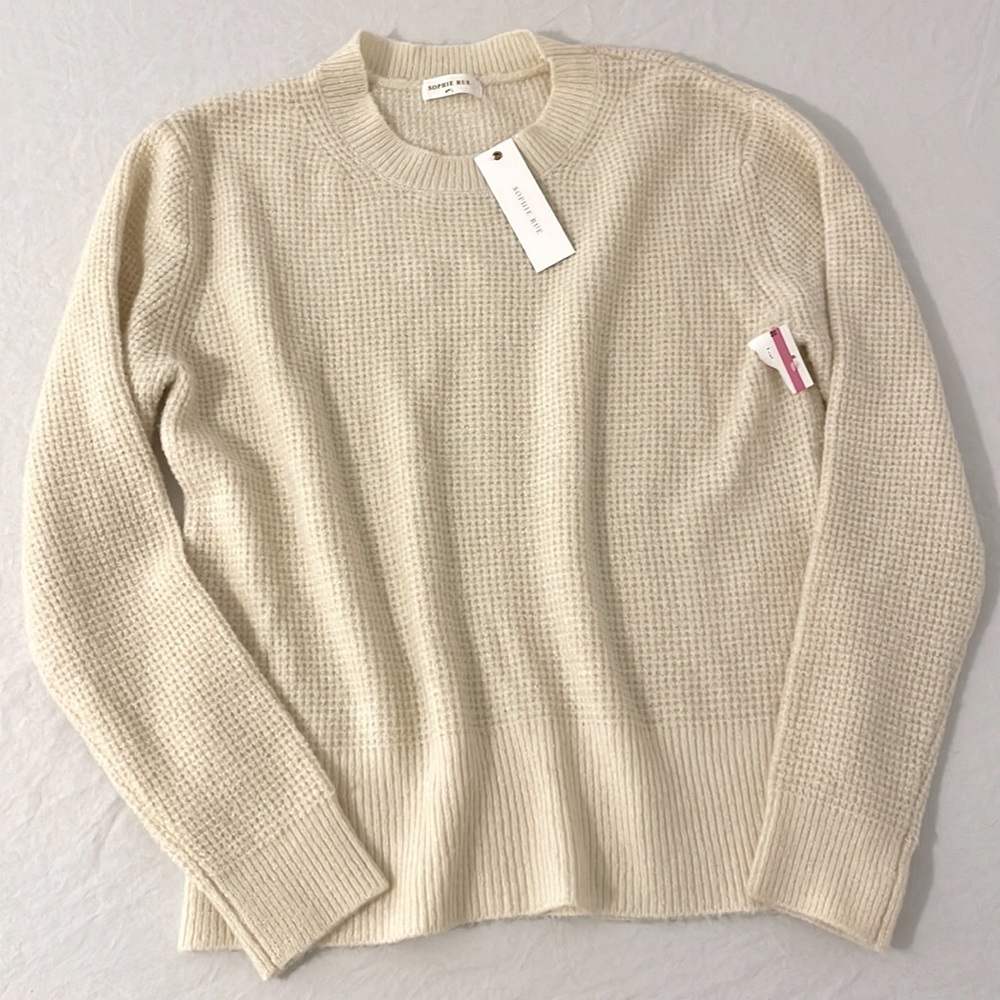 Sophie Rue crew neck, long sleeve, waffle sweater